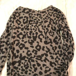 Light leopard print hoodie size small